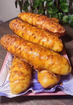 Sajtos baconos stangli recept fotója