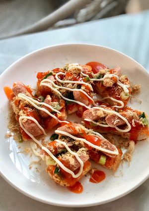 Hình của món Bánh mì nướng muối ớt.