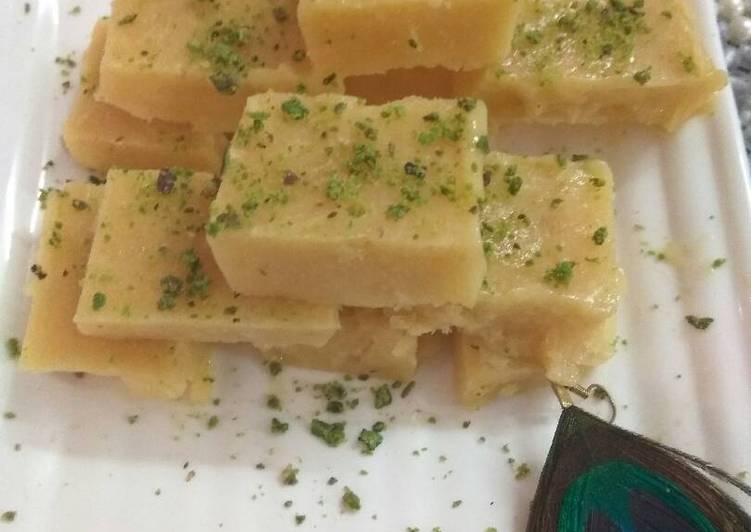 Recipe of Homemade Mango banana chilled burfi