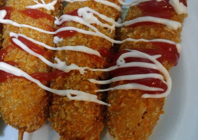 Corndog Sosis Mozarella (adonan cair)