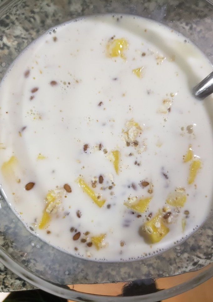 Una foto de Avena-mango bowl