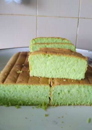 Foto resep Bolu jadoel pandan (sponge cake) super lembut
