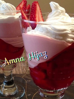 صورة لوصفة بفاريه الفراولة و الكريمة 🍓🍓