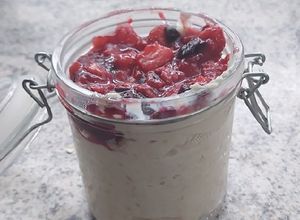 Una foto de Avena cocida sabor cheesecake