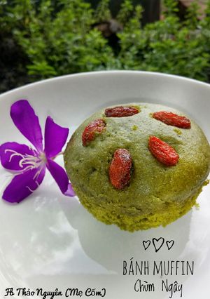 Hình của món Bánh Muffin chùm ngây cho bé ăn dặm.