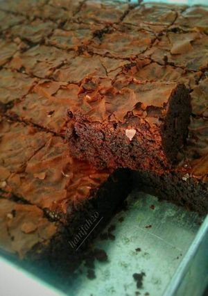 Foto resep Fudgy shiny crust brownie