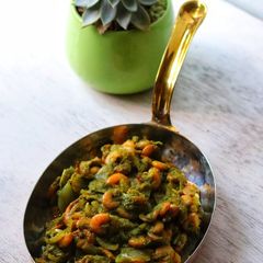 A picture of Green Masala Prawn Sukka Recipe.