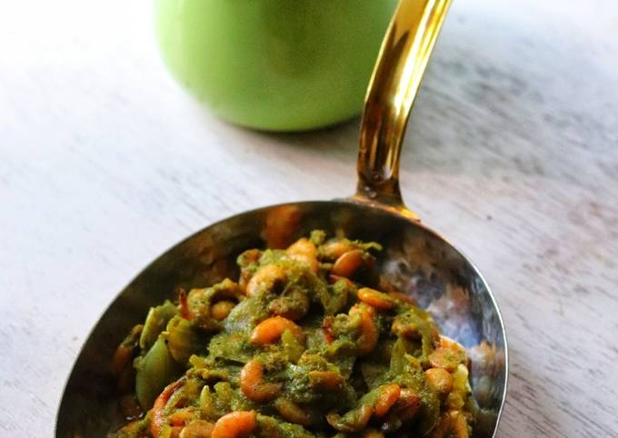 Green Masala Prawn Sukka Recipe