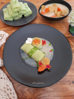 Foto resep Dadar Gulung Chef William Wongso Mix Kolak