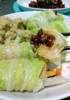 Foto resep Sawi Gulung Dendeng Rusa