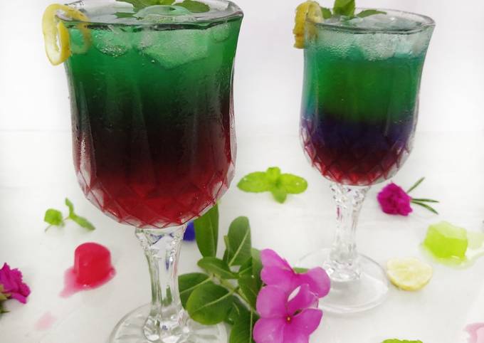 Tri Colour Mocktail