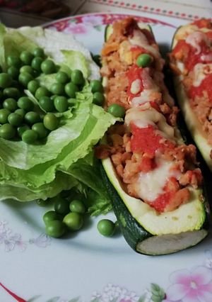 Una foto de Zucchinis rellenos