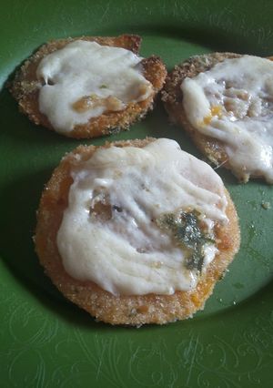 Una foto de Milanesas de zapallo anco