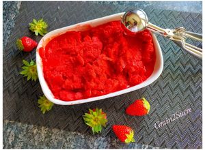 Une photo de Sorbet à la fraise