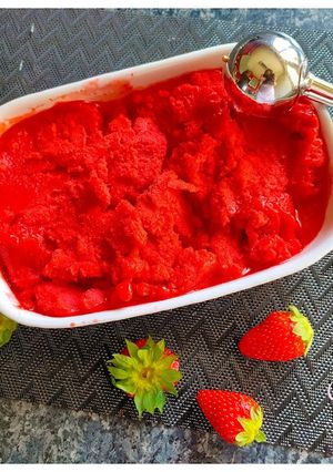 Une photo de Sorbet à la fraise