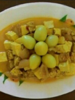 Foto resep Tahu tempe puyuh kuah santan