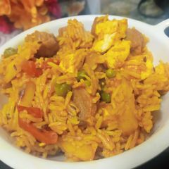 A picture of Paneer mix veg pulao.