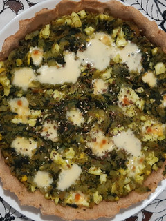 Una foto de Tarta de verduras con masa integral fácil