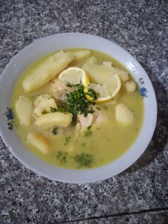 صورة لوصفة 👌شطيطحة بطاطا بالدجاج مرقة بيضاء تشهي 😋
