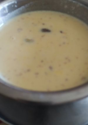 A picture of Makhana and sabudana dry fruits kheer.