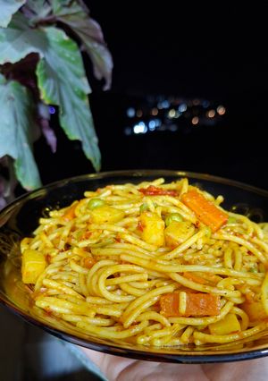 صورة لوصفة سباغيتي 🍝 بالخضار