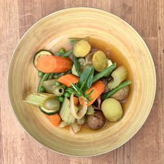 A picture of Menestra de Verduras 🌱Spanish veggie soup or stew.