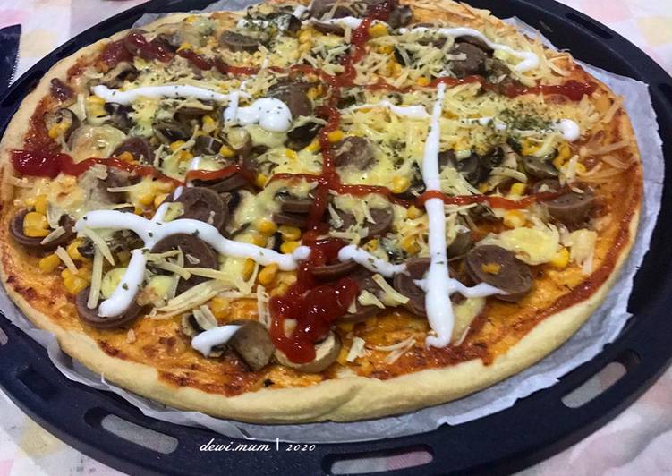 Resep Thin-crust pizza Anti Gagal