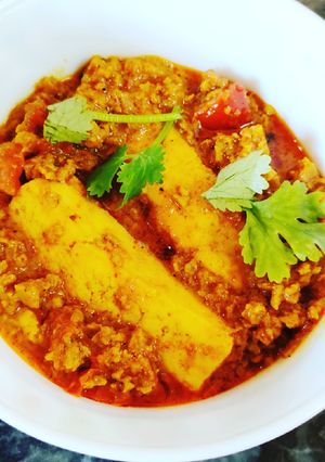 A picture of Soya Paneer Masala.