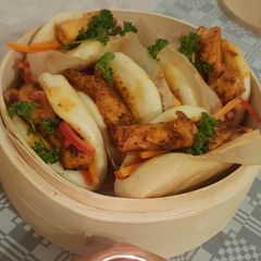 A picture of Chicken Bao.
