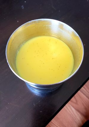 A picture of Turmeric milk.