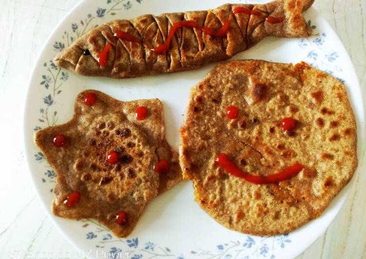 Simple Way to Prepare Tasty Fish,star and round shaped ragi flour stuffed Paratha Cooking Basics for Beginners