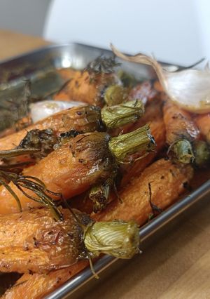 Une photo de 🥕 Carottes rôties miel thym romarin