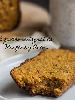 Una foto de 🌾🍏Bizcocho Integral de Manzana y Avena🍏🌾