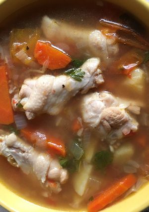 รูปของ ซุปไก่ กับ มันฝรั่ง