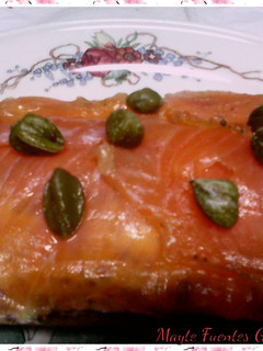 Una foto de Tosta de salmón marinado