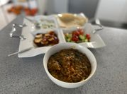 A picture of curried lentils with spinach
