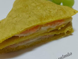 Crepioca com Queijo de Cabra e Salmão Fumado