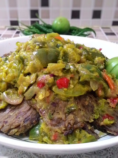 Foto resep Dendeng Batokok Cabe Hijau (Panggang)
