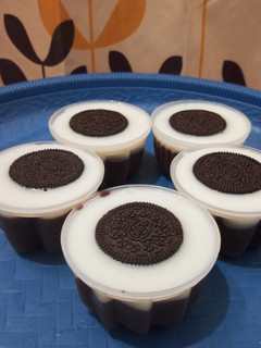 Foto resep Puding Coklat Jelly Oreo