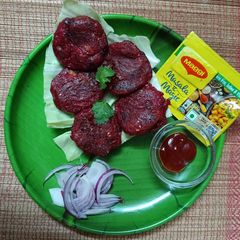 A picture of Beetroot & Sesame Magic Masala Mini Patty.