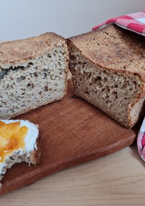 Una foto de Pan de avena con levadura y sin amasado 🍞