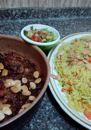 صورة لوصفة صينية دجاج وارز الاوزي