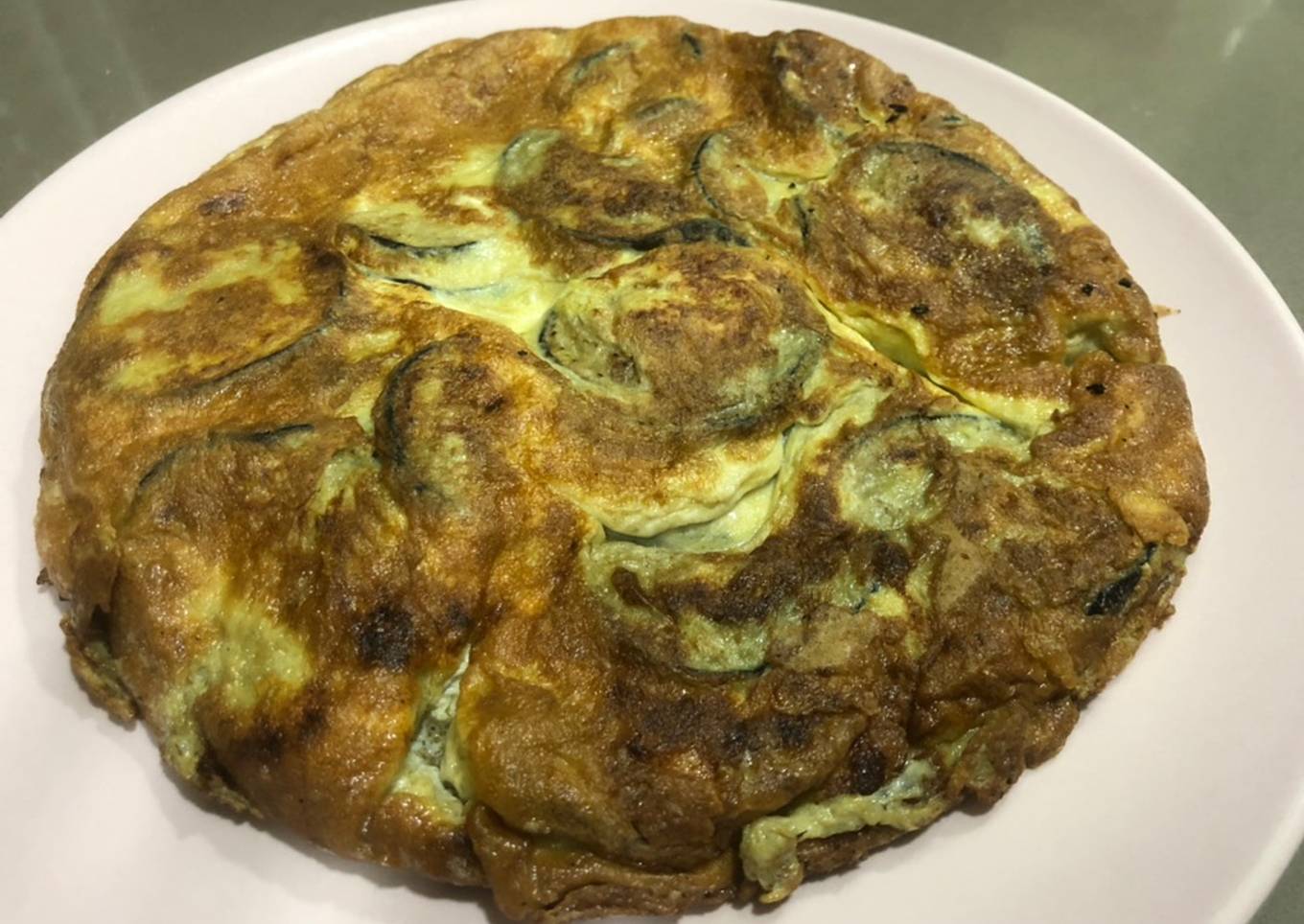 Tortilla de berenjena sana y rica 🍆💜