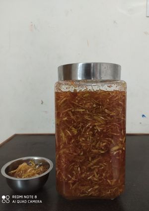 A picture of Raw mango chhunda (tadka chaya chhunda).