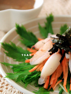 ✤ 蟹肉水菜佐香味芝麻醬 ✤ 的食譜成品照片