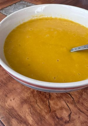 Una foto de Crema de zapallo