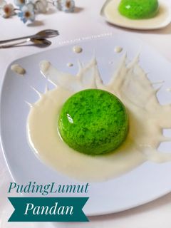 Foto resep Puding Lumut Pandan With Vla
