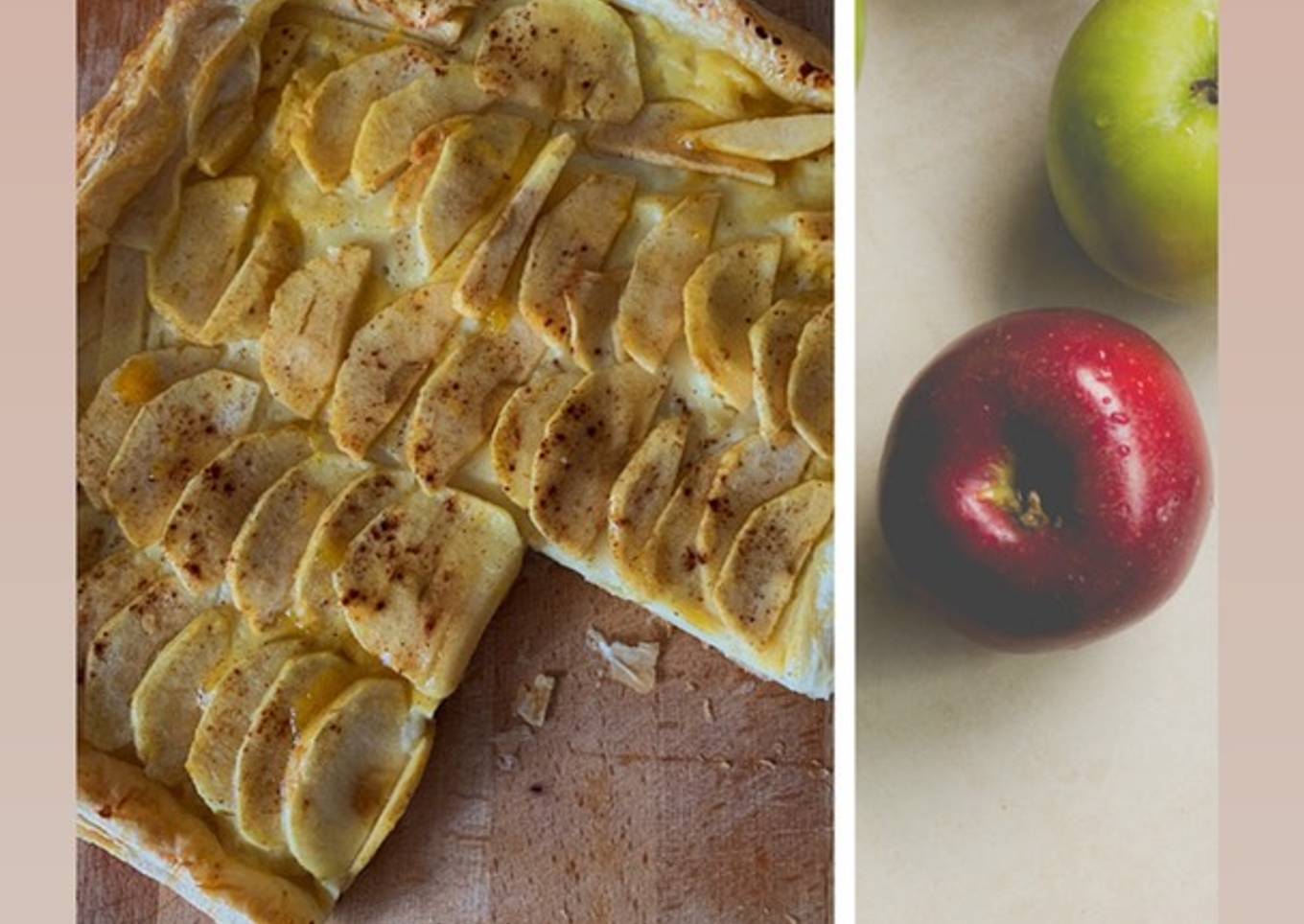 Tarta de manzana con crema pastelera