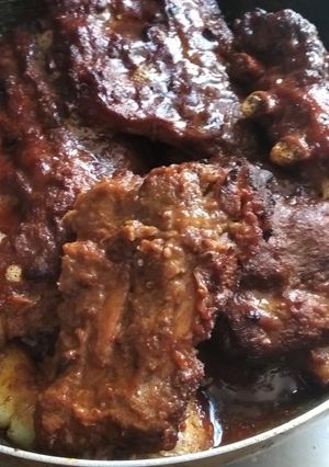 Una foto de Costillar de cerdo ala barbaraqui