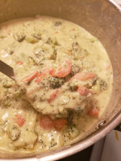 A picture of Broccoli Cheddar Soup.